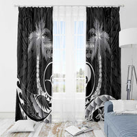 FSM Yap Day Window Curtain 2025 Wa'ab Micronesia Black Color