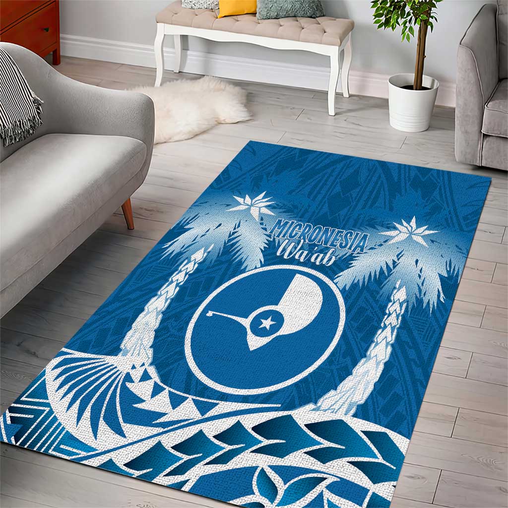 FSM Yap Day Area Rug 2025 Wa'ab Micronesia Flag Color