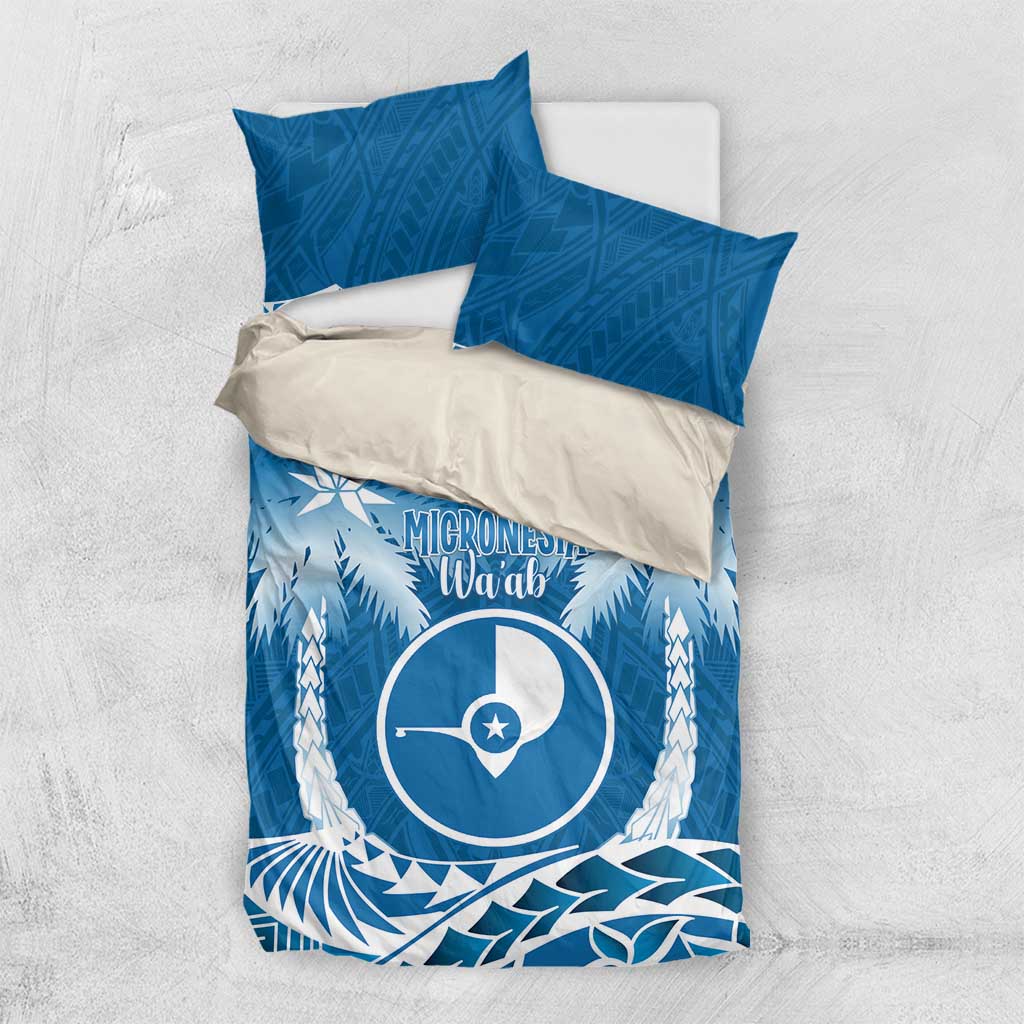 FSM Yap Day Bedding Set 2025 Wa'ab Micronesia Flag Color