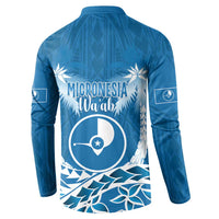 FSM Yap Day Button Sweatshirt 2025 Wa'ab Micronesia Flag Color