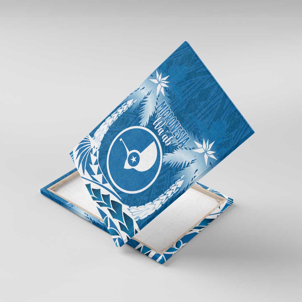 FSM Yap Day Canvas Wall Art 2025 Wa'ab Micronesia Flag Color