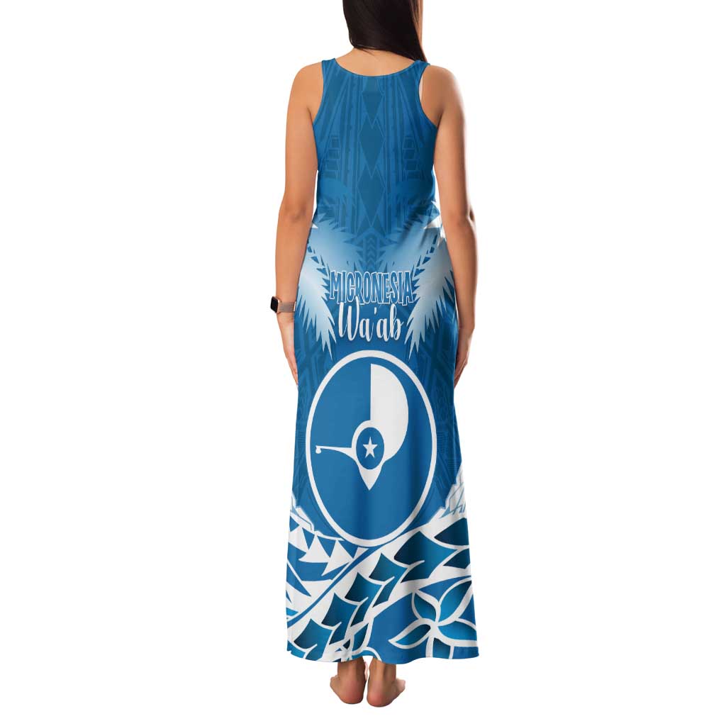 FSM Yap Day Family Matching Tank Maxi Dress and Hawaiian Shirt 2025 Wa'ab Micronesia Flag Color