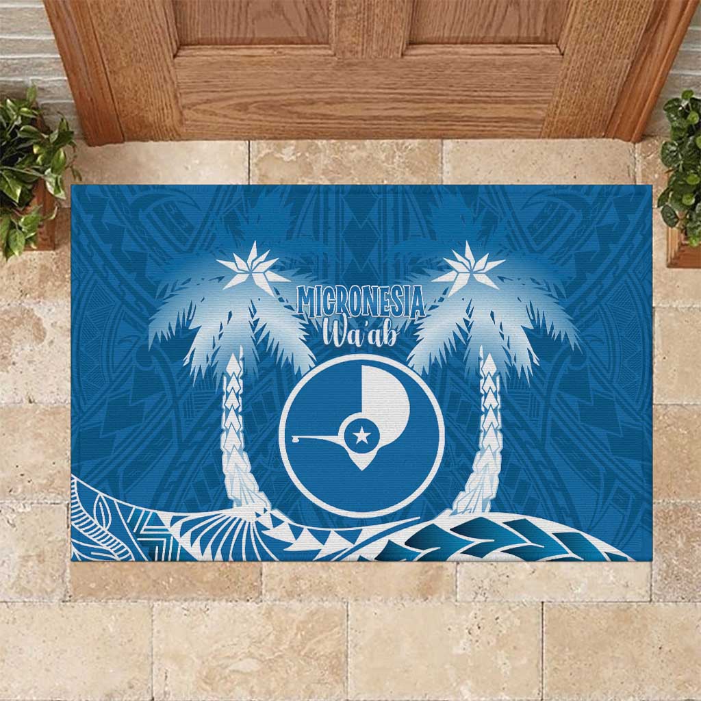 FSM Yap Day Rubber Doormat 2025 Wa'ab Micronesia Flag Color