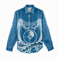 FSM Yap Day Women Casual Shirt 2025 Wa'ab Micronesia Flag Color