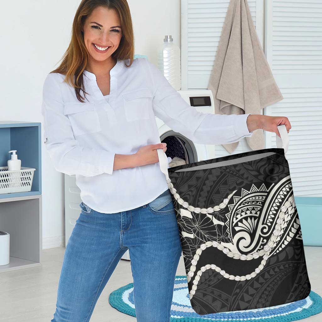 Aloha Hawaii Kalo Pikake Lei Laundry Basket Chest Tattoo Black Hawaiian Pattern LT14 - Polynesian Pride