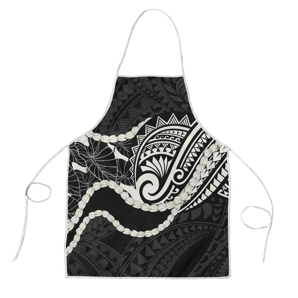 Aloha Hawaii Kalo Pikake Lei Apron Chest Tattoo Black Hawaiian Pattern