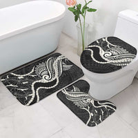 Aloha Hawaii Kalo Pikake Lei Bathroom Set Chest Tattoo Black Hawaiian Pattern LT14 - Polynesian Pride