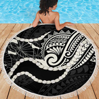 Aloha Hawaii Kalo Pikake Lei Beach Blanket Chest Tattoo Black Hawaiian Pattern LT14 - Polynesian Pride