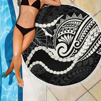 Aloha Hawaii Kalo Pikake Lei Beach Blanket Chest Tattoo Black Hawaiian Pattern LT14 - Polynesian Pride