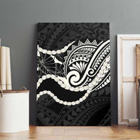 Aloha Hawaii Kalo Pikake Lei Canvas Wall Art Chest Tattoo Black Hawaiian Pattern LT14 - Polynesian Pride