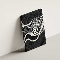 Aloha Hawaii Kalo Pikake Lei Canvas Wall Art Chest Tattoo Black Hawaiian Pattern LT14 - Polynesian Pride