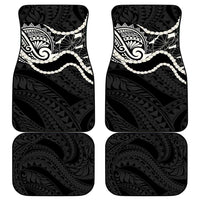 Aloha Hawaii Kalo Pikake Lei Car Mats Chest Tattoo Black Hawaiian Pattern LT14 - Polynesian Pride