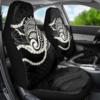 Aloha Hawaii Kalo Pikake Lei Car Seat Cover Chest Tattoo Black Hawaiian Pattern