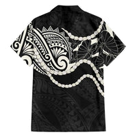 Aloha Hawaii Kalo Pikake Lei Hawaiian Shirt Chest Tattoo Black Hawaiian Pattern