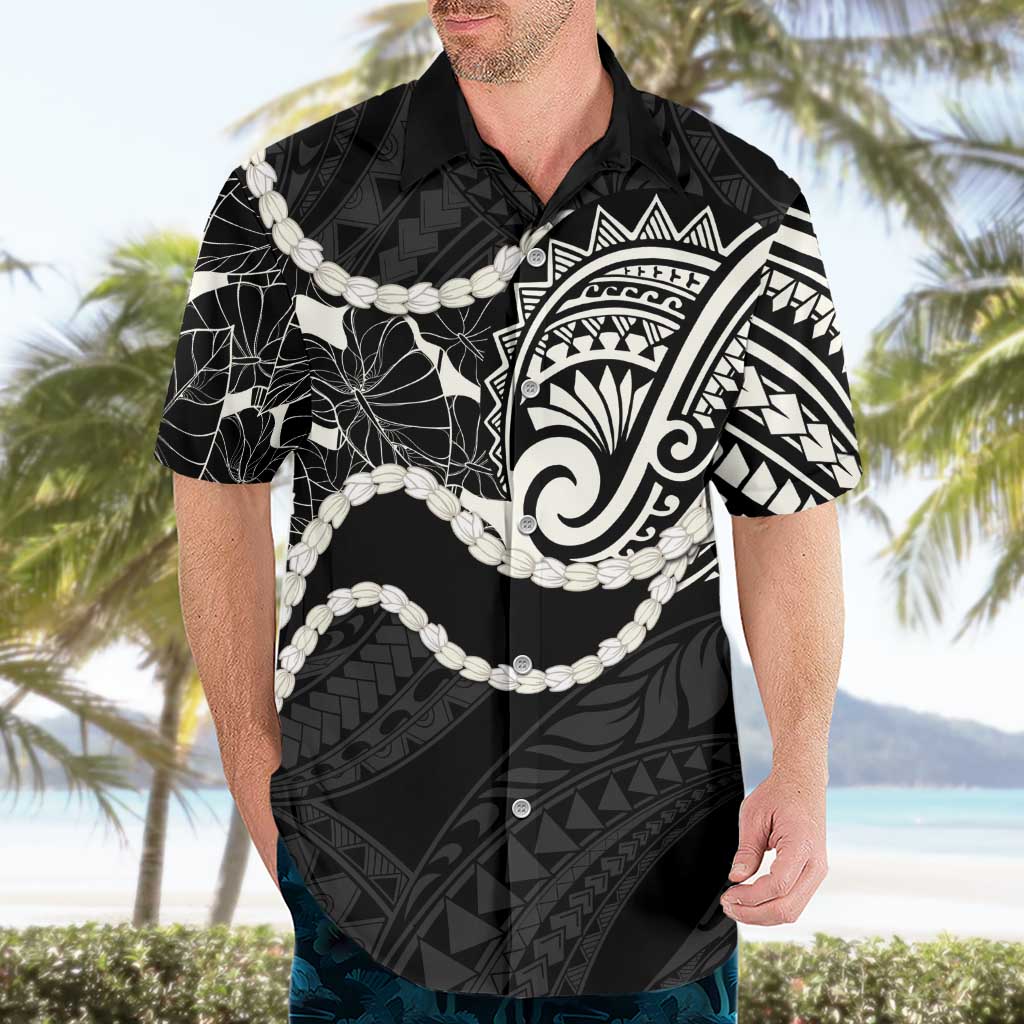 Aloha Hawaii Kalo Pikake Lei Hawaiian Shirt Chest Tattoo Black Hawaiian Pattern