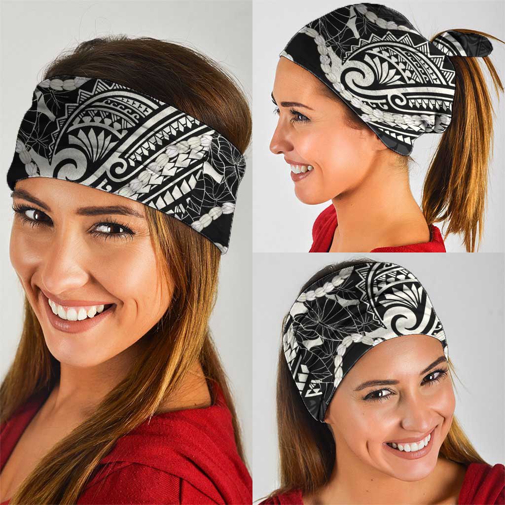 Aloha Hawaii Kalo Pikake Lei Neck Gaiter Chest Tattoo Black Hawaiian Pattern LT14 - Polynesian Pride