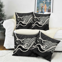 Aloha Hawaii Kalo Pikake Lei Pillow Cover Chest Tattoo Black Hawaiian Pattern LT14 - Polynesian Pride