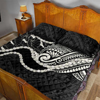 Aloha Hawaii Kalo Pikake Lei Quilt Bed Set Chest Tattoo Black Hawaiian Pattern LT14 - Polynesian Pride