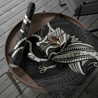 Aloha Hawaii Kalo Pikake Lei Wrapping Paper Chest Tattoo Black Hawaiian Pattern LT14 - Polynesian Pride