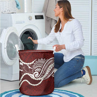 Aloha Hawaii Kalo Pikake Lei Laundry Basket Chest Tattoo Oxblood Hawaiian Pattern