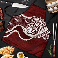 Aloha Hawaii Kalo Pikake Lei Apron Chest Tattoo Oxblood Hawaiian Pattern