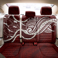 Aloha Hawaii Kalo Pikake Lei Back Car Seat Cover Chest Tattoo Oxblood Hawaiian Pattern
