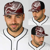 Aloha Hawaii Kalo Pikake Lei Baseball Net Cap Chest Tattoo Oxblood Hawaiian Pattern LT14 - Polynesian Pride