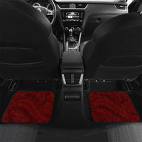 Aloha Hawaii Kalo Pikake Lei Car Mats Chest Tattoo Oxblood Hawaiian Pattern