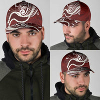 Aloha Hawaii Kalo Pikake Lei Classic Cap Chest Tattoo Oxblood Hawaiian Pattern LT14 - Polynesian Pride