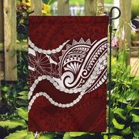 Aloha Hawaii Kalo Pikake Lei Garden Flag Chest Tattoo Oxblood Hawaiian Pattern