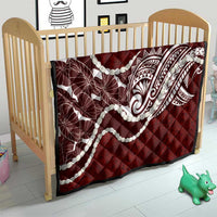 Aloha Hawaii Kalo Pikake Lei Quilt Chest Tattoo Oxblood Hawaiian Pattern