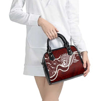 Aloha Hawaii Kalo Pikake Lei Shoulder Handbag Chest Tattoo Oxblood Hawaiian Pattern