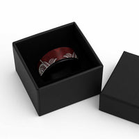 Aloha Hawaii Kalo Pikake Lei Spinner Ring Chest Tattoo Oxblood Hawaiian Pattern LT14 - Polynesian Pride