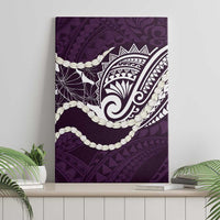 Aloha Hawaii Kalo Pikake Lei Canvas Wall Art Chest Tattoo Purple Hawaiian Pattern