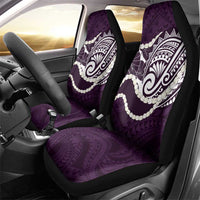 Aloha Hawaii Kalo Pikake Lei Car Seat Cover Chest Tattoo Purple Hawaiian Pattern LT14 - Polynesian Pride