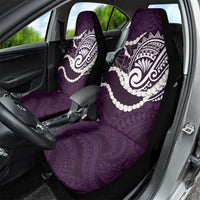 Aloha Hawaii Kalo Pikake Lei Car Seat Cover Chest Tattoo Purple Hawaiian Pattern LT14 - Polynesian Pride