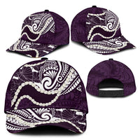 Aloha Hawaii Kalo Pikake Lei Classic Cap Chest Tattoo Purple Hawaiian Pattern