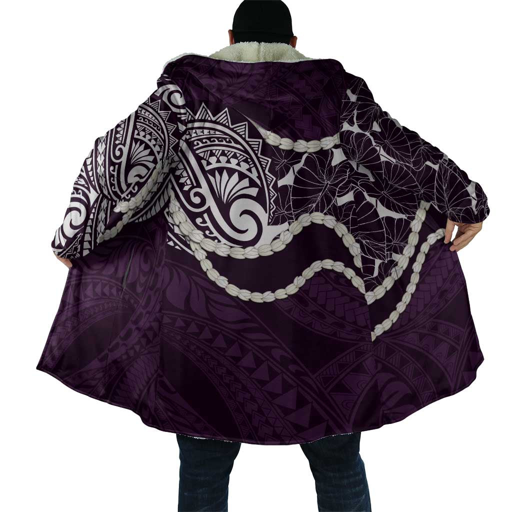 Aloha Hawaii Kalo Pikake Lei Cloak Chest Tattoo Purple Hawaiian Pattern LT14 - Polynesian Pride