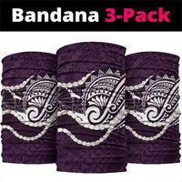 Aloha Hawaii Kalo Pikake Lei Neck Gaiter Chest Tattoo Purple Hawaiian Pattern LT14 package One Size: 25*50cm Purple - Polynesian Pride