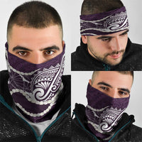 Aloha Hawaii Kalo Pikake Lei Neck Gaiter Chest Tattoo Purple Hawaiian Pattern LT14 - Polynesian Pride