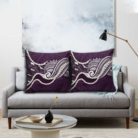 Aloha Hawaii Kalo Pikake Lei Pillow Cover Chest Tattoo Purple Hawaiian Pattern
