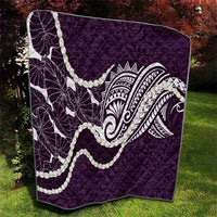 Aloha Hawaii Kalo Pikake Lei Quilt Chest Tattoo Purple Hawaiian Pattern