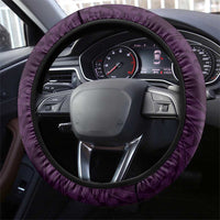 Aloha Hawaii Kalo Pikake Lei Steering Wheel Cover Chest Tattoo Purple Hawaiian Pattern