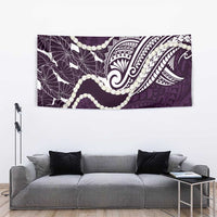 Aloha Hawaii Kalo Pikake Lei Tapestry Chest Tattoo Purple Hawaiian Pattern