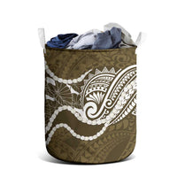 Aloha Hawaii Kalo Pikake Lei Laundry Basket Chest Tattoo Gold Hawaiian Pattern LT14 - Polynesian Pride