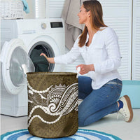 Aloha Hawaii Kalo Pikake Lei Laundry Basket Chest Tattoo Gold Hawaiian Pattern LT14 - Polynesian Pride