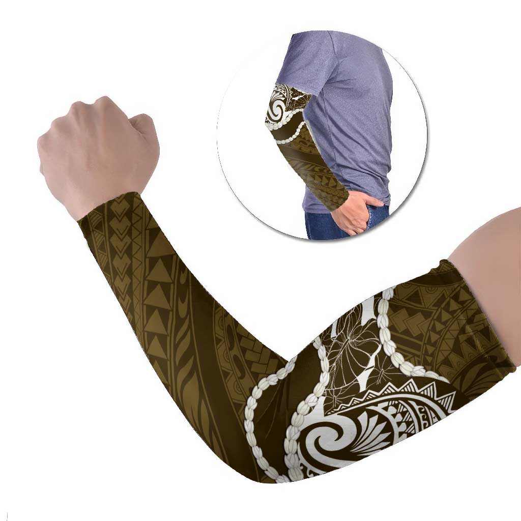 Aloha Hawaii Kalo Pikake Lei Arm Sleeves Chest Tattoo Gold Hawaiian Pattern