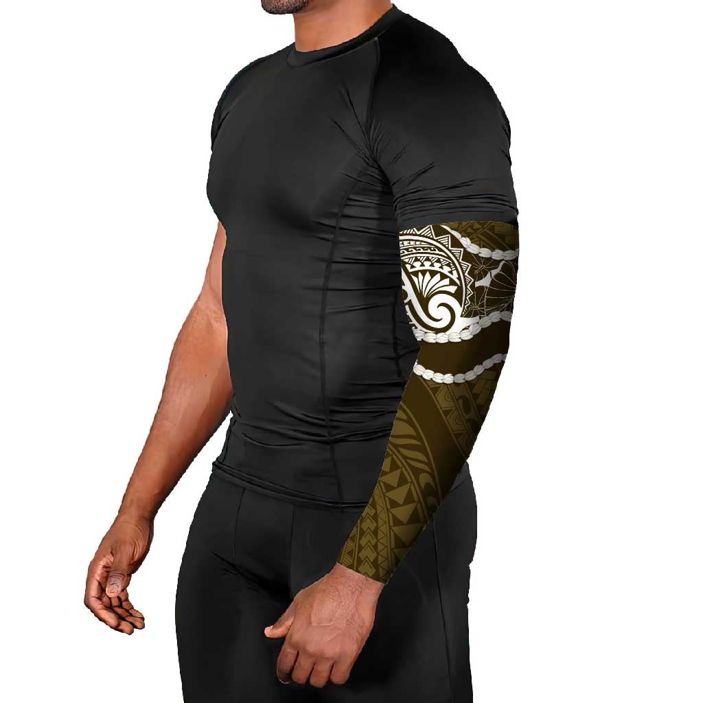 Aloha Hawaii Kalo Pikake Lei Arm Sleeves Chest Tattoo Gold Hawaiian Pattern