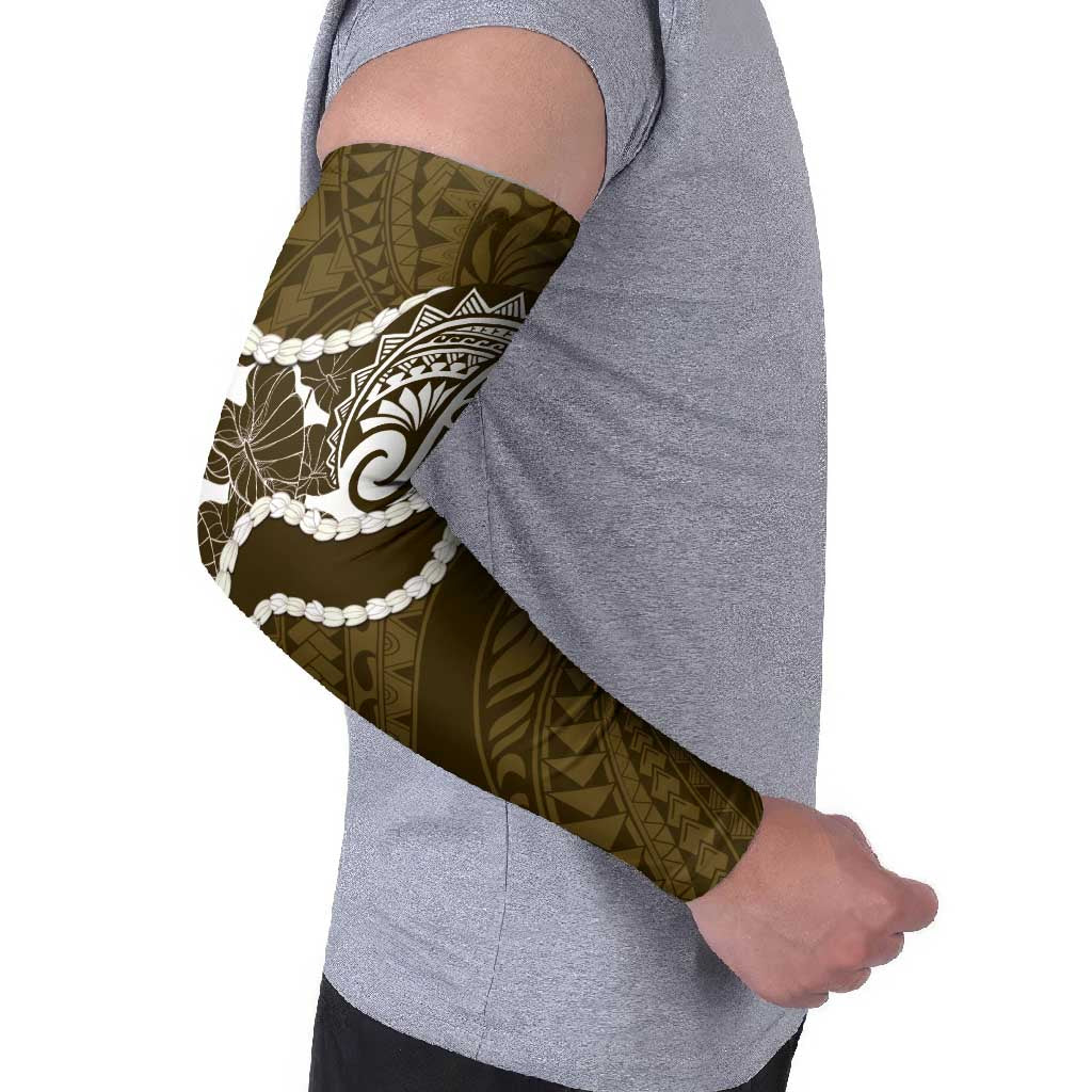 Aloha Hawaii Kalo Pikake Lei Arm Sleeves Chest Tattoo Gold Hawaiian Pattern