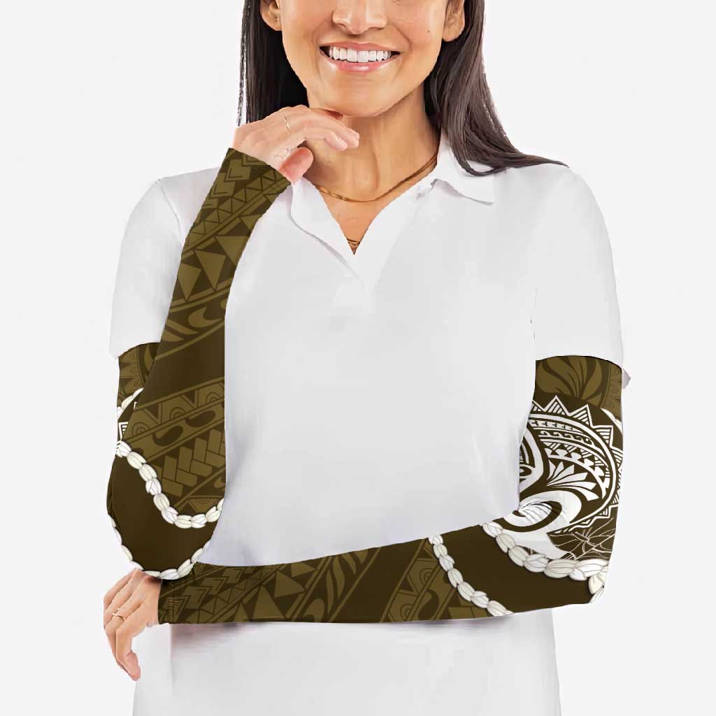 Aloha Hawaii Kalo Pikake Lei Arm Sleeves Chest Tattoo Gold Hawaiian Pattern
